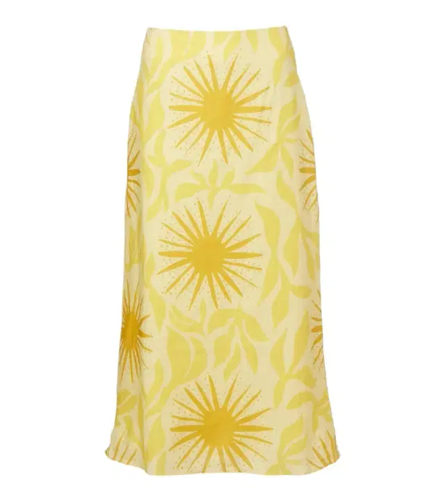 Cala de la Cruz Fabiana printed linen midi skirt