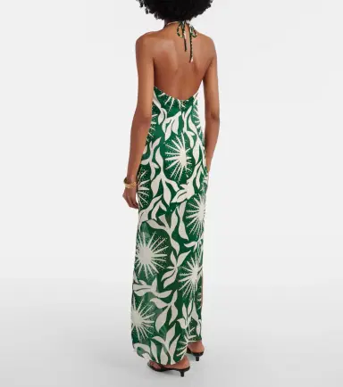 Cala de la Cruz Acasia beaded printed halterneck maxi dress | Thumbnail 6