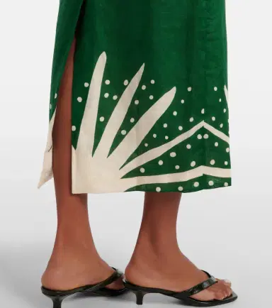 Cala de la Cruz Bruna printed linen midi skirt | Thumbnail 3