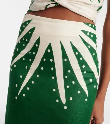 Cala de la Cruz Bruna printed linen midi skirt | Thumbnail 6