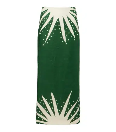 Cala de la Cruz Bruna printed linen midi skirt | Thumbnail 1