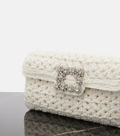 Roger Vivier Jeu De Fille embellished crochet clutch | Thumbnail 4 Roger Vivier Jeu De Fille embellished crochet clutch | Thumbnail 4