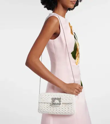 Roger Vivier Jeu De Fille embellished crochet clutch | Thumbnail 6 Roger Vivier Jeu De Fille embellished crochet clutch | Thumbnail 6