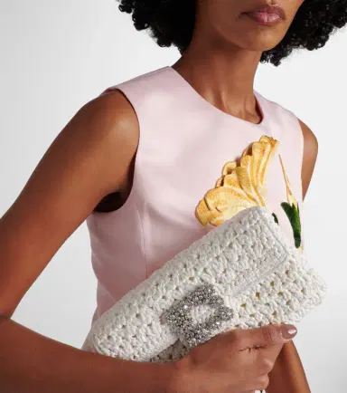 Roger Vivier Jeu De Fille embellished crochet clutch | Thumbnail 7 Roger Vivier Jeu De Fille embellished crochet clutch | Thumbnail 7