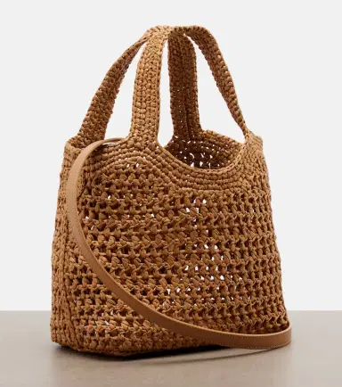 Tod's Logo leather-trimmed raffia top-handle bag | Thumbnail 4 Tod's Logo leather-trimmed raffia top-handle bag | Thumbnail 4