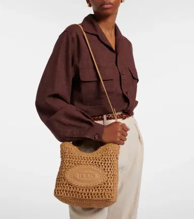 Tod's Logo leather-trimmed raffia top-handle bag | Thumbnail 5 Tod's Logo leather-trimmed raffia top-handle bag | Thumbnail 5