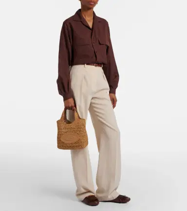 Tod's Logo leather-trimmed raffia top-handle bag | Thumbnail 6 Tod's Logo leather-trimmed raffia top-handle bag | Thumbnail 6