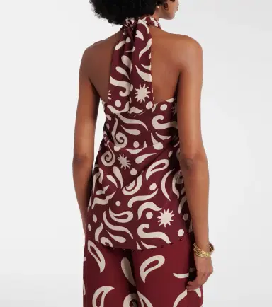 Cala de la Cruz Zauma beaded printed top | Thumbnail 2