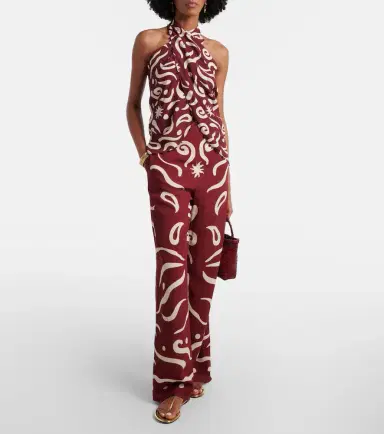 Cala de la Cruz Zauma beaded printed top | Thumbnail 4