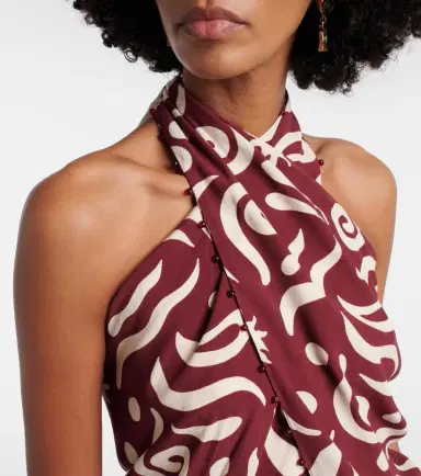 Cala de la Cruz Zauma beaded printed top | Thumbnail 5