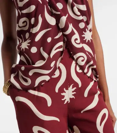 Cala de la Cruz Zauma beaded printed top | Thumbnail 6