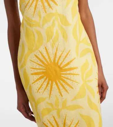 Cala de la Cruz Orly printed cutout linen midi dress | Thumbnail 3 Cala de la Cruz Orly printed cutout linen midi dress | Thumbnail 3