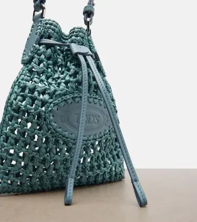 Tod's EBL Mini raffia-effect bucket bag | Thumbnail 2 Tod's EBL Mini raffia-effect bucket bag | Thumbnail 2