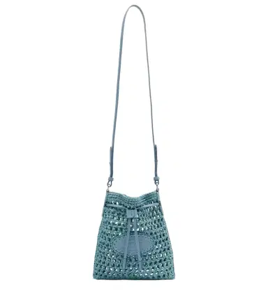 Tod's EBL Mini raffia-effect bucket bag | Thumbnail 1 Tod's EBL Mini raffia-effect bucket bag | Thumbnail 1