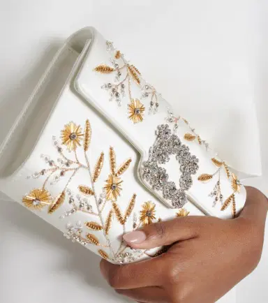 Roger Vivier Efflorescence embellished satin clutch | Thumbnail 4 Roger Vivier Efflorescence embellished satin clutch | Thumbnail 4