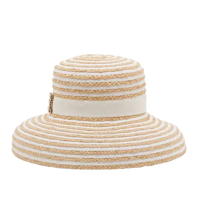 Très Vivier striped raffia sun hat