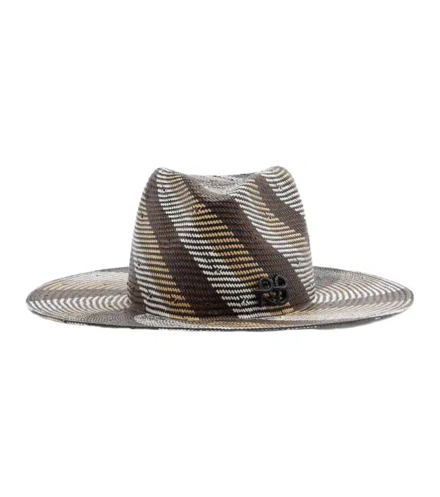 Ruslan Baginskiy triped straw fedora