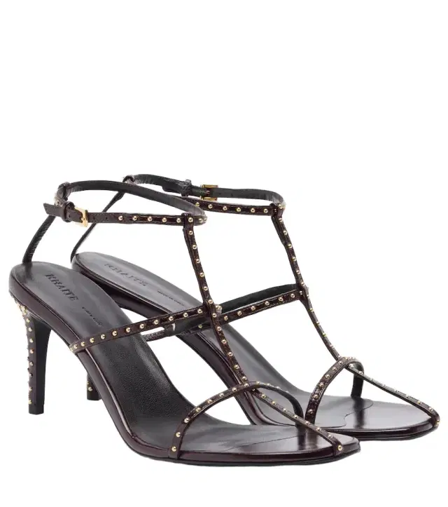 Cage studded leather sandals