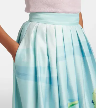 Leo Lin Printed satin maxi skirt | Thumbnail 4