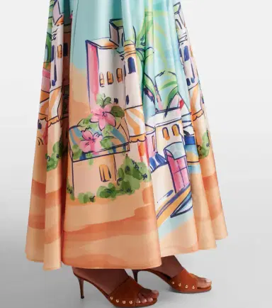 Leo Lin Printed satin maxi skirt | Thumbnail 5