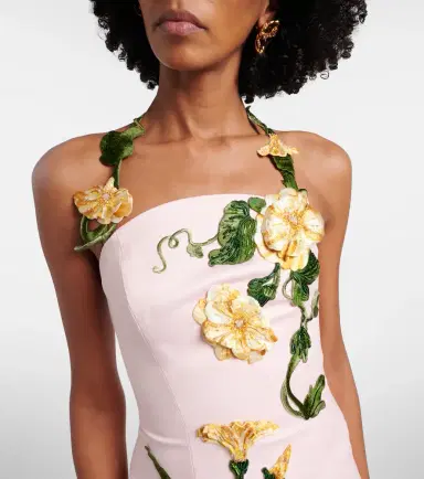 Leo Lin Ava floral-appliqué corset gown | Thumbnail 4 Leo Lin Ava floral-appliqué corset gown | Thumbnail 4