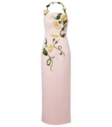 Leo Lin Ava floral-appliqué corset gown | Thumbnail 1 Leo Lin Ava floral-appliqué corset gown | Thumbnail 1