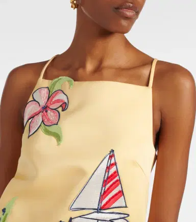 Leo Lin Leia beaded patch-appliqué minidress | Thumbnail 2