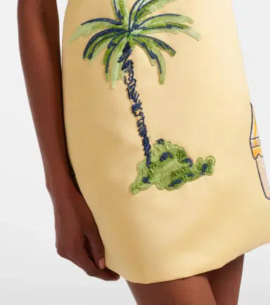 Leo Lin Leia beaded patch-appliqué minidress | Thumbnail 3