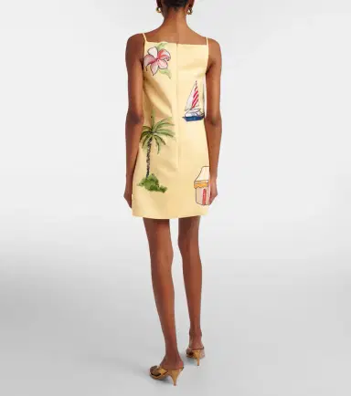 Leo Lin Leia beaded patch-appliqué minidress | Thumbnail 4