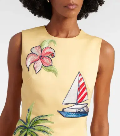 Leo Lin Beaded patch-appliqué midi dress | Thumbnail 2
