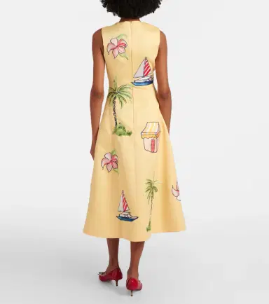 Leo Lin Beaded patch-appliqué midi dress | Thumbnail 3