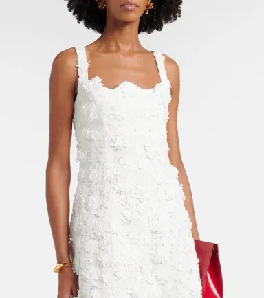 Leo Lin Embroidered lace midi dress | Thumbnail 4