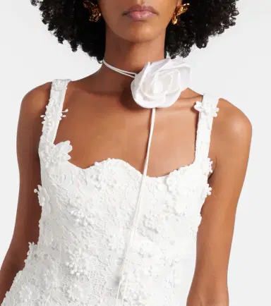 Leo Lin Embroidered lace midi dress | Thumbnail 7