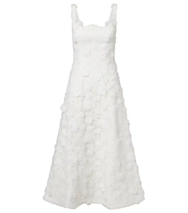 Embroidered lace midi dress