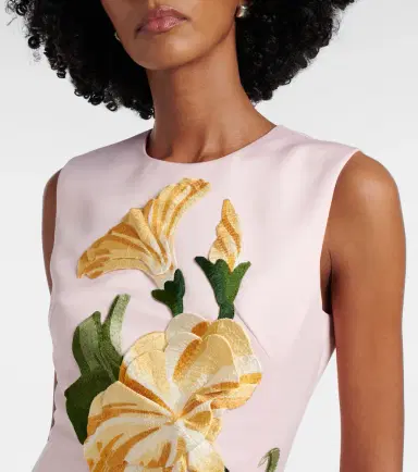 Leo Lin Floral-appliqué cocktail dress | Thumbnail 4