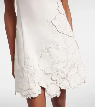 Leo Lin Floral-appliqué minidress | Thumbnail 2