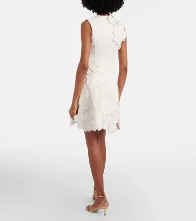 Leo Lin Floral-appliqué minidress | Thumbnail 3