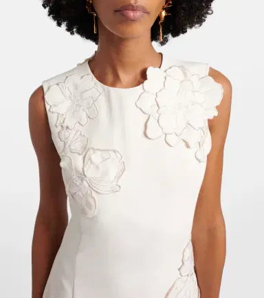 Leo Lin Floral-appliqué minidress | Thumbnail 5