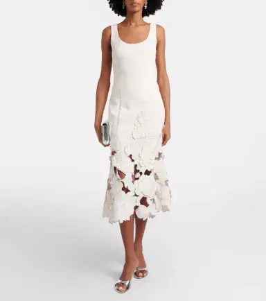 Leo Lin Floral-appliqué midi dress | Thumbnail 2