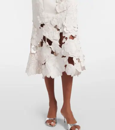 Leo Lin Floral-appliqué midi dress | Thumbnail 3