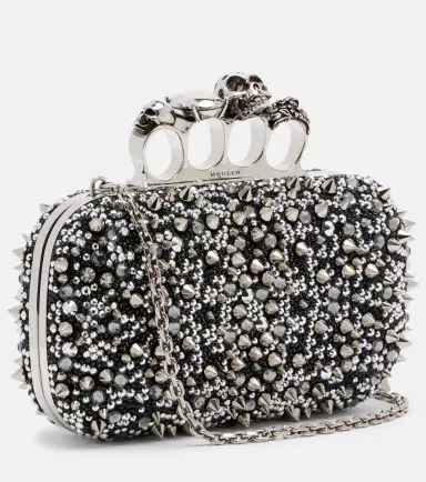 McQueen Knuckle embellished clutch | Thumbnail 3