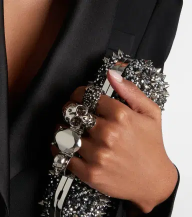 McQueen Knuckle embellished clutch | Thumbnail 6