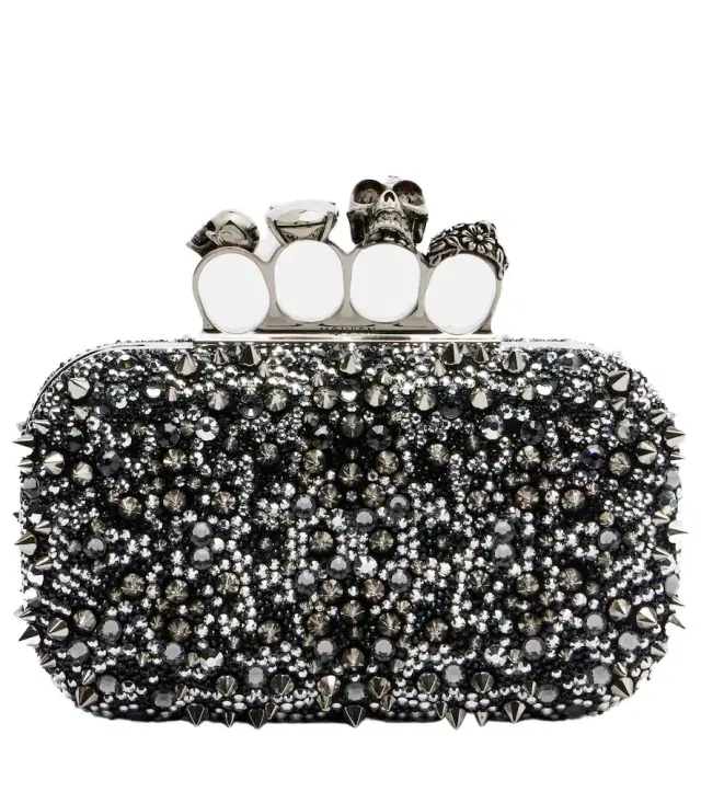 McQueen Knuckle embellished clutch