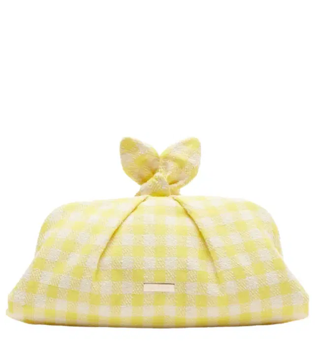 Aquazzura Bow Tie bow-detail checked clutch
