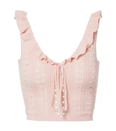 Aya Muse Ruffled pointelle crop top | Thumbnail 1
