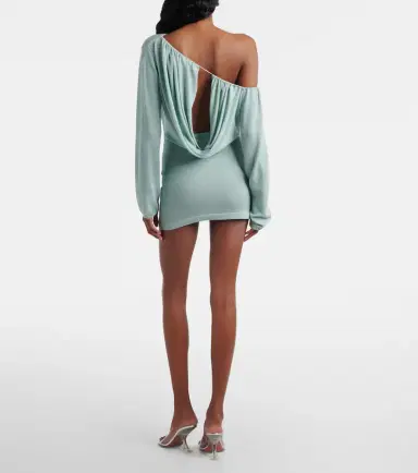 Aya Muse Sola asymmetric draped minidress | Thumbnail 2