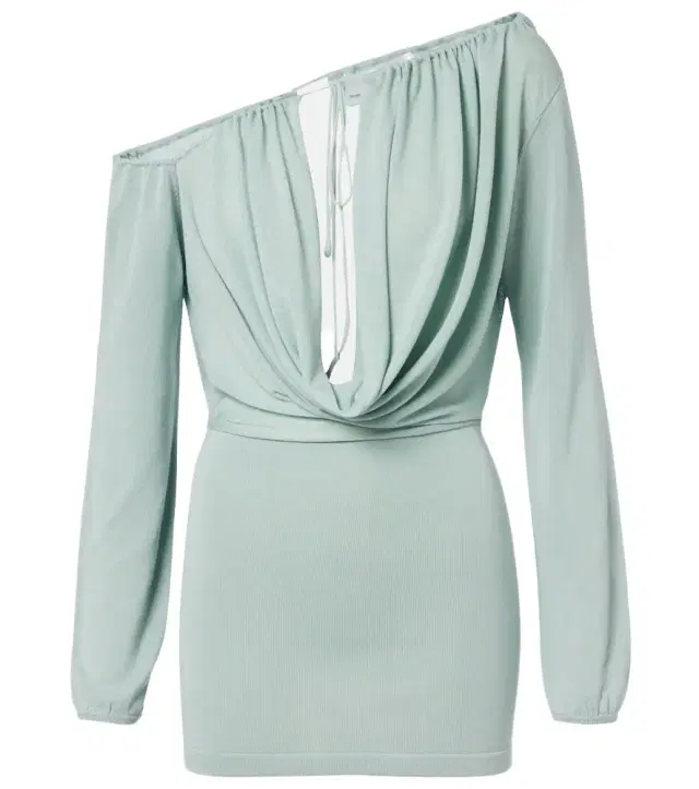 Sola asymmetric draped minidress