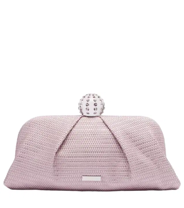 Aquazzura Tequila embellished canvas clutch