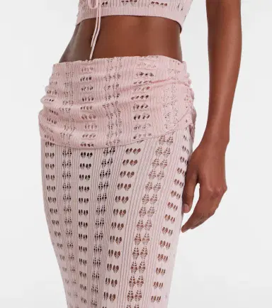 Aya Muse Draped pointelle maxi skirt | Thumbnail 2