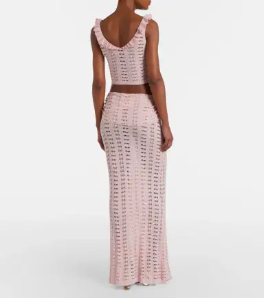 Aya Muse Draped pointelle maxi skirt | Thumbnail 5
